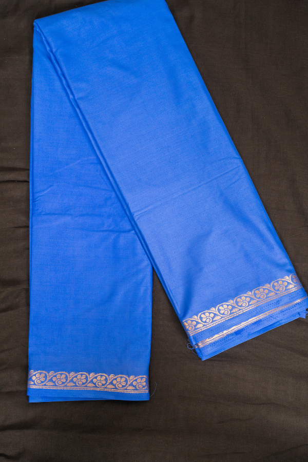 Premium Crape Silk With Small Zari Border