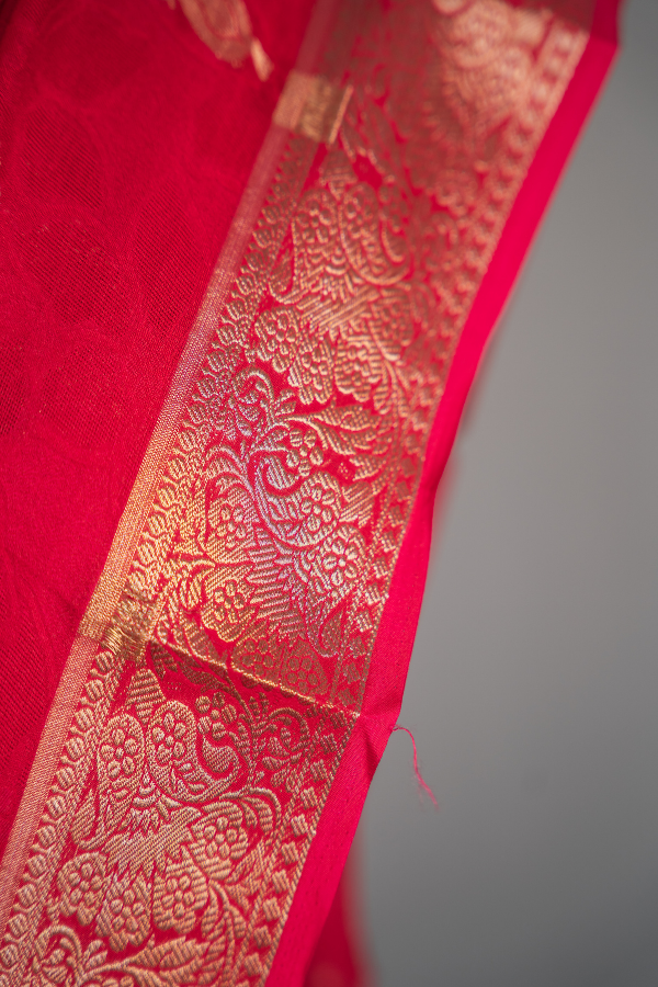 Banaras Khadi Georgette with Zari Butta - Viyara - Image 12