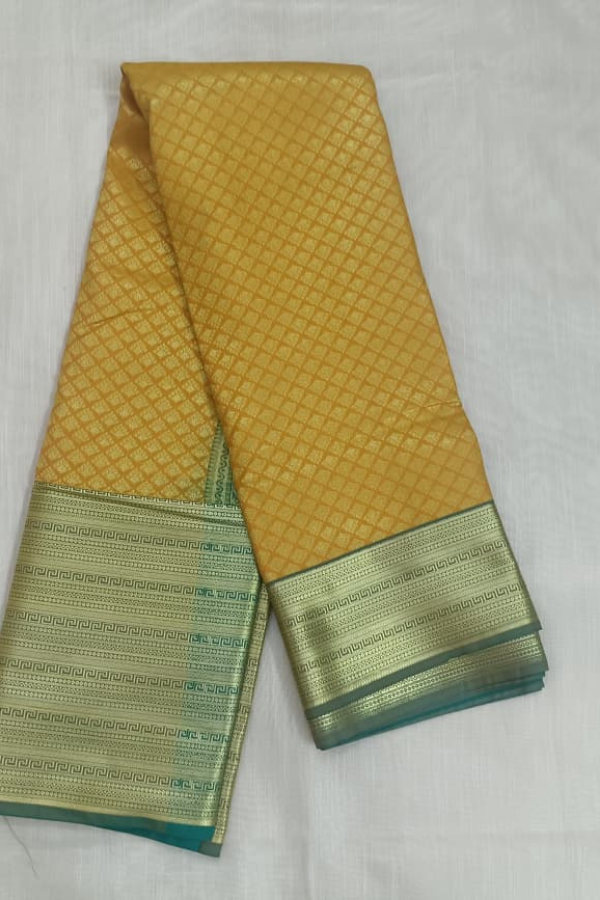 Yellow - Kanchipuram Silks Sarees(wedding)