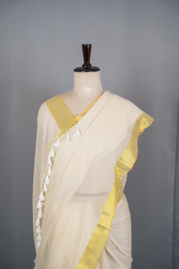 Pure Soft Mull Cotton Saree - Image 17